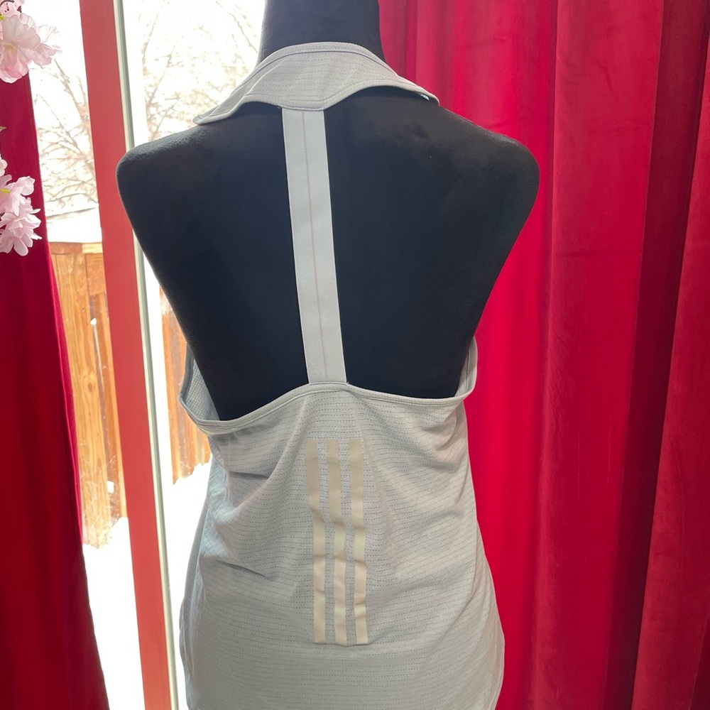Adidas blue Backless Dress with Stripes